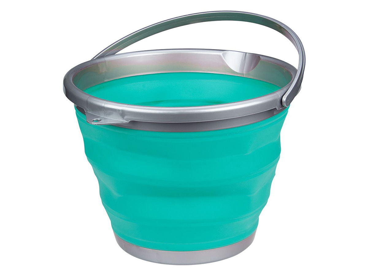 Secchiello pieghevole da esterno, secchio per lavaggio auto - Contenitore per acqua da campeggio per bacino all'aperto - Secchio da pesca da spiaggia impermeabile, lavabo da campo pieghevole per