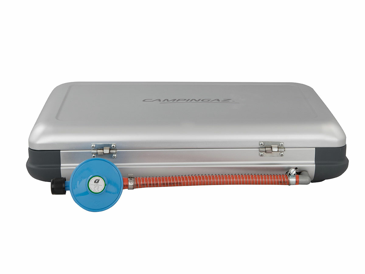 Fornello A Gas Portatile Moonbox 2 Fuochi Per Campeggio | Acciaio Inox | Piega E Via! - Foto 2