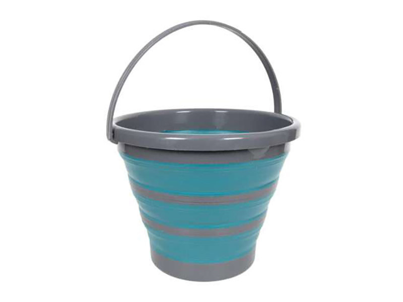 DUNAKE Secchio d'Acqua Pieghevole con Manico, Secchio Pieghevole Pesca da Campeggio, Secchio Pop-up con Tessuto A Tenuta Stagna, con Asciugamano, Spugna, Custodia (Size : 13L