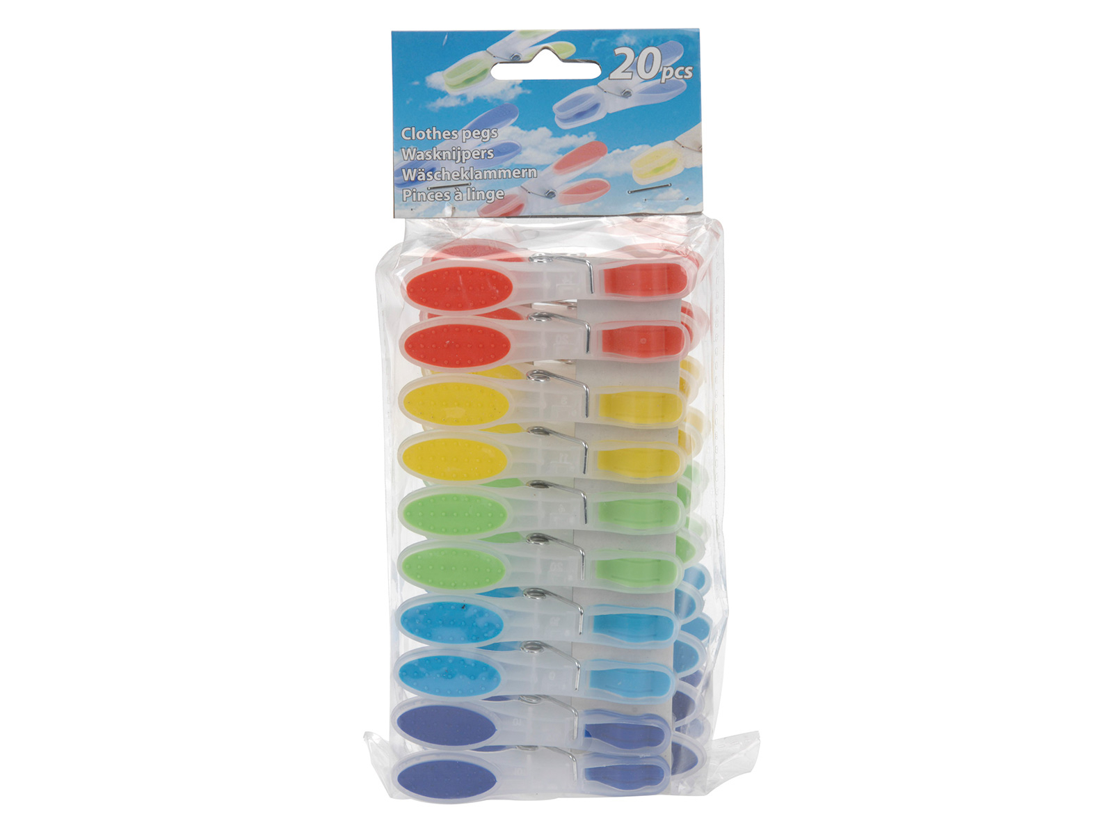 URAQT 4 Pezzi Mollette da Bucato, Mollette in Plastica Grandi Multicolore, Clip di Vestiti